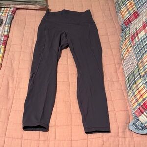 Lululemon size Align Graphite Gray High-Waisted Leggings 25”. High rise. EUC.